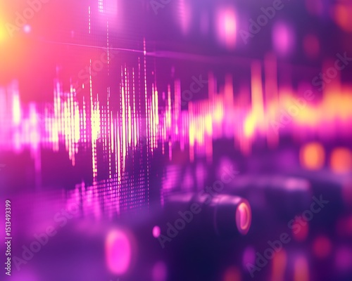 Abstract audio wave visualization