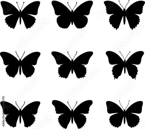 Butterfly Silhouettes Collection vector design