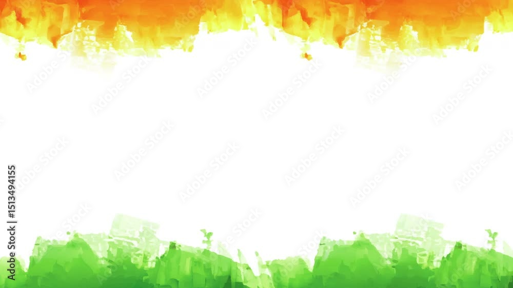 indian, flag, abstract, orange, saffron, green, watercolor, tricolour, background, freedom, independence day, republic day, motion, advertise, animation, gradient, video, 15, august, 26, january, 
