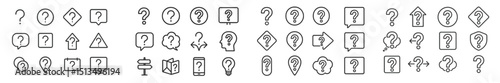 Symbols and icons depicting various concepts related to navigation, information, and communication in a minimalistic design style