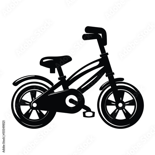 Kids Bike minimalist silhouette design