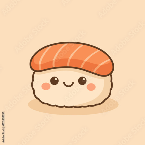 simple sushi character illustration image