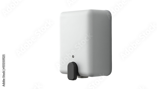 White soap dispenser on Transparent Background