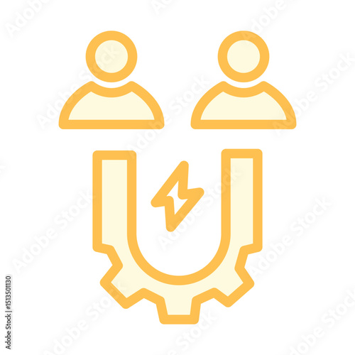 Customer Acquisition duotone line icon, vector, pixel perfect, illustrator file 
 