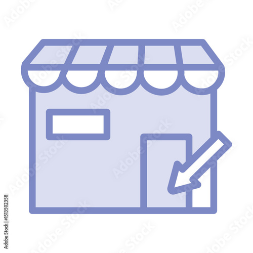 Market Entry Strategy duotone line icon, vector, pixel perfect, illustrator file 
