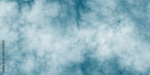 Abstract ash cloud and smoke texture in dark background. White fog effect transparent smoke isolated dark dramatic sky with blue stormy clouds. Grunge creative and decorative fractal smoke art