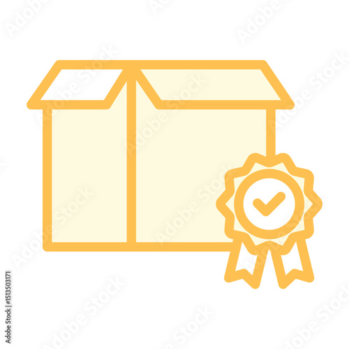 Product Quality duotone line icon, vector, pixel perfect, illustrator file 

