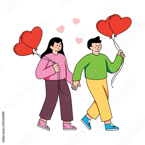 Perfect design illustration of celebrating valentine's day