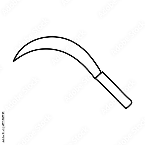 Outline Drawing of a Sickle