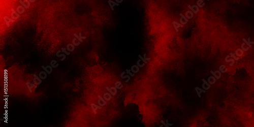 Red steam on a black background, red hues glowing through a cloudy night sky, red smoke watercolor on black background, abstract red and black smoke clouds grunge background.