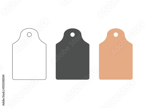 set of cutting board design, tray symbol, vector  isolated on transparent background