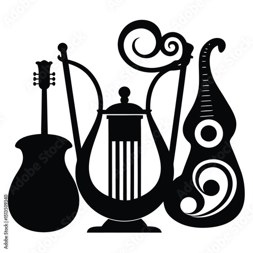 musical instruments vector