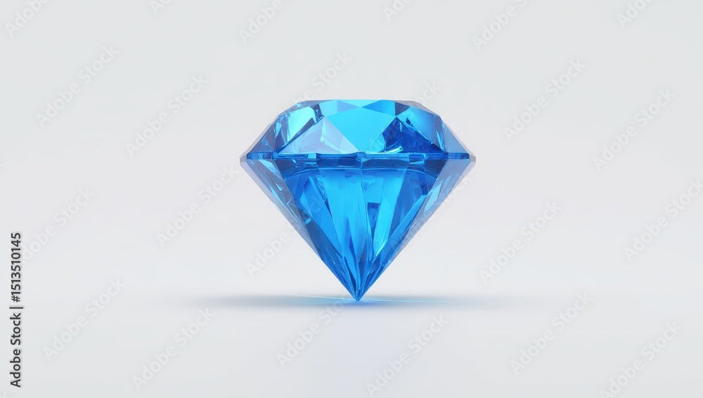 Fototapeta premium Brilliant, vibrant blue diamond