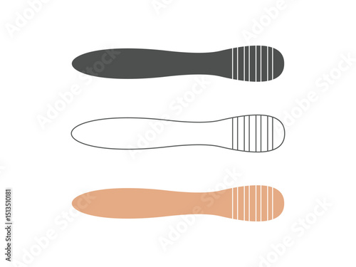 set of Honey dipper stick logo, vector, isolated on transparent background