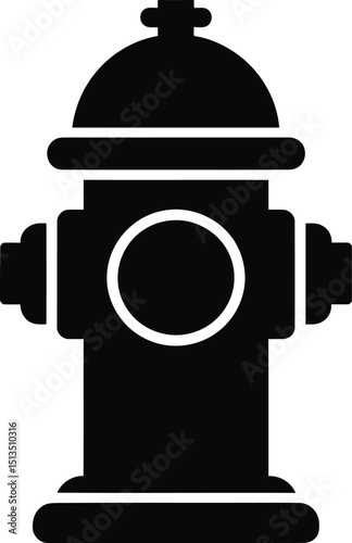 A Silhouette of Fire Hydrant, Monochrome Urban Utility Vector Art, a hydrant fire vector illustration