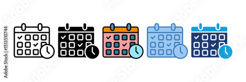 Financial Calendar Icon Element For Design