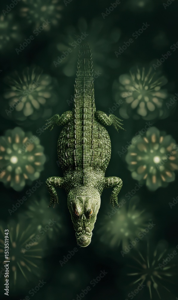 Fototapeta premium Realistic Crocodile Illustration