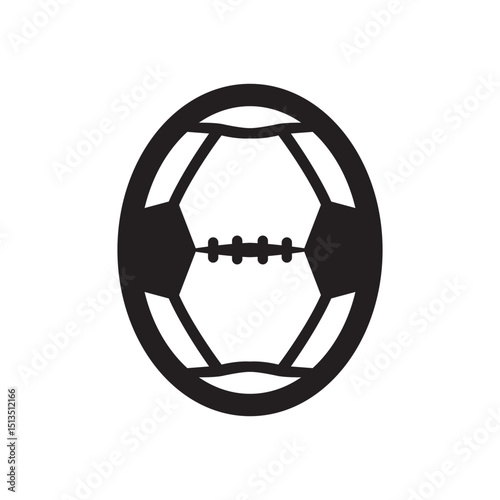 Vector illustration of soccer football silhouette