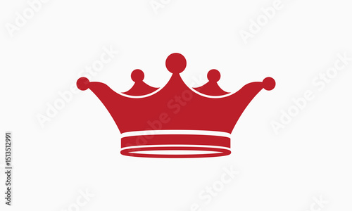 A vector red crown design.