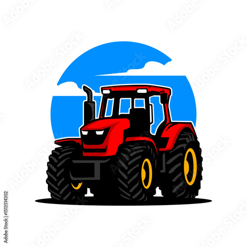 farm tractor vector illustration