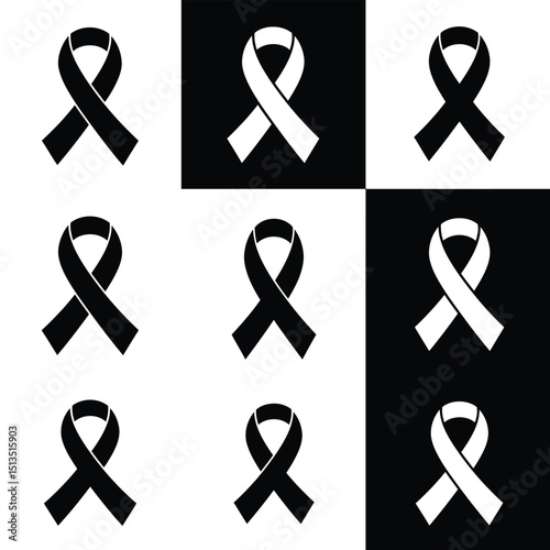 set of awareness ribbons