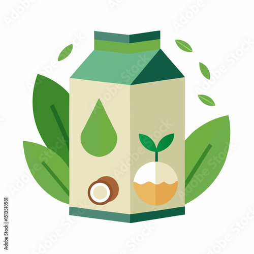World Plant Milk Day vector illustration, plant-based milk, vegan dairy alternatives, almond oat soy icons