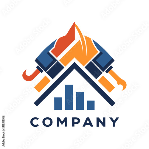 Home Renovation and Construction Company Logo Design Concept Idea