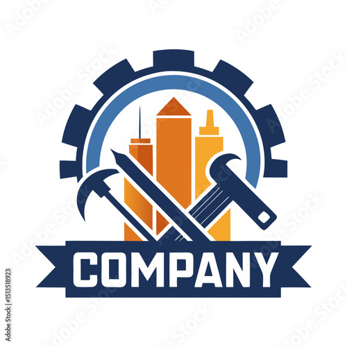 Construction and Engineering Firm Logo Design Concept With Tools