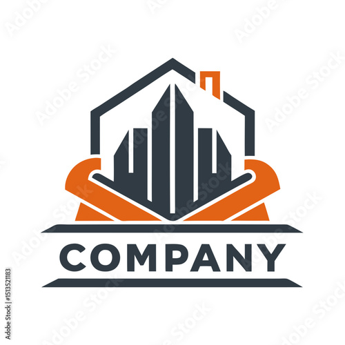 Modern real estate company logo design for business branding