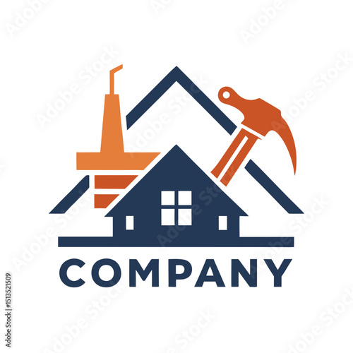 Construction Company Building and Renovation Services Logo Design Template