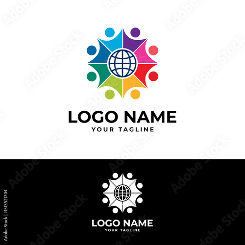 global community network logo design