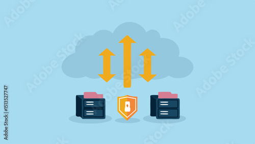 Cloud Data Security Backup System File Transfer Encryption Secure Storage Online Archive Computing Protection