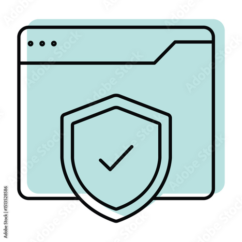 Secure Website color shadow thinline icon , vector, pixel perfect, illustrator file 
 