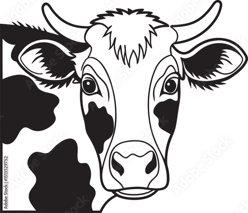 cow head vector
