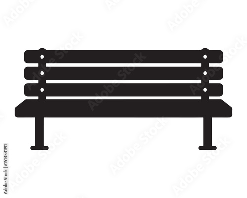 Park bench icon Simple illustration of park bench vector icon for web design 