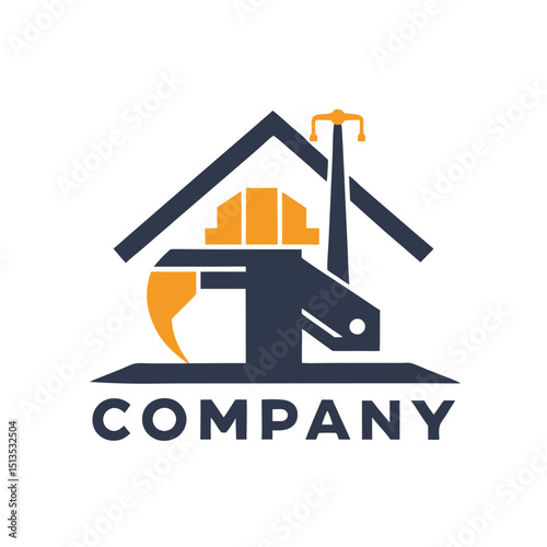 Modern construction and electrical service logo design for company