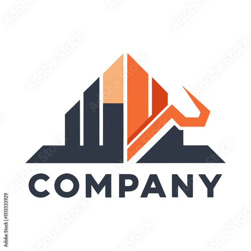 Modern corporate company logo with unique design and colors