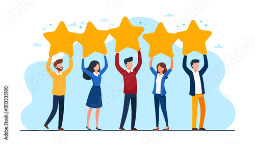 customer five star rating feedback review