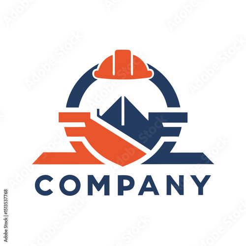 Construction and architecture company vector logo design template
