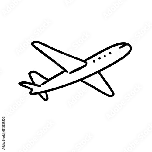 飛行機　手書き　線画