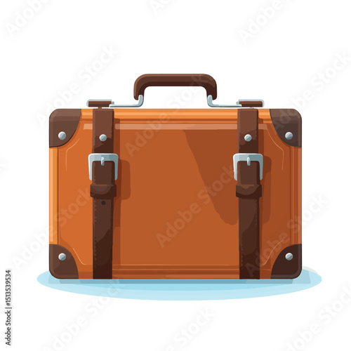 Professional Travel Briefcase Icon Vector Illustration for Business Travel Purposes