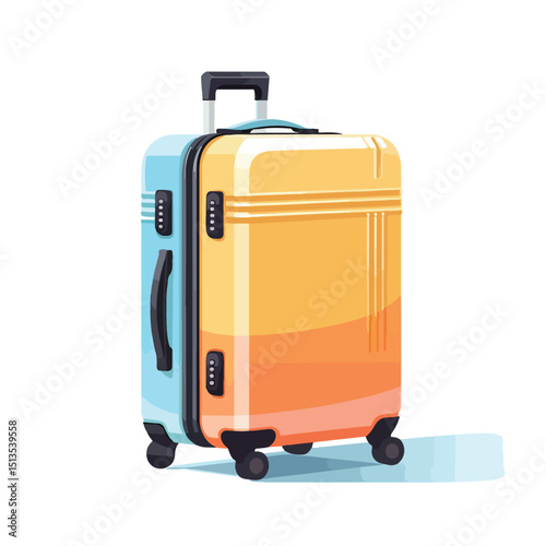 Professional Travel Suitcase Vector Illustration for Tourist Website Designs