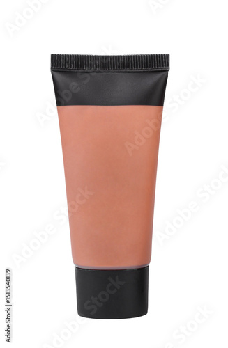 Tubes with make up liquid foundation. Isolated on transparent background