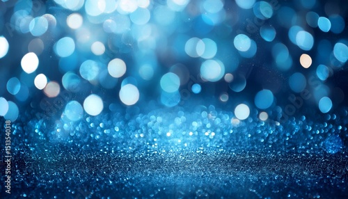 festive blue bokeh background holiday glowing lights with sparkles blurred bright abstract bokeh festive defocused lights
