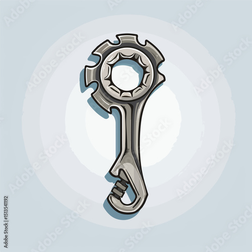 Professional Wrench Vector Illustration for Mechanical, Construction or DIY Projects