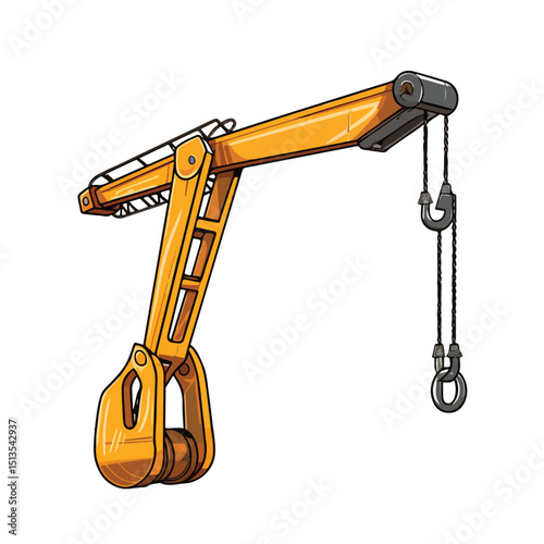 Professional Crane Hook Construction Machine Vector Illustration for Design Projects