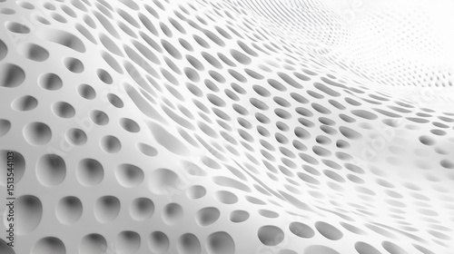 Close-Up of White Surface with 3D Dots Pattern