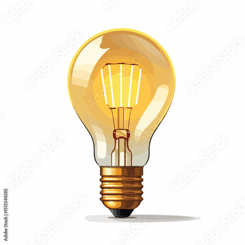 Professional Flat Design Regular Lightbulb Icon Vector Illustration for Business Presentations