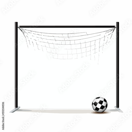 Professional Illustration of Football Goal Post Symbol for Sports Websites and Print Media