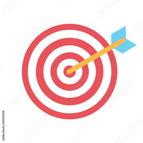 Achieve your goals! Arrow in target, ideal for business concepts.